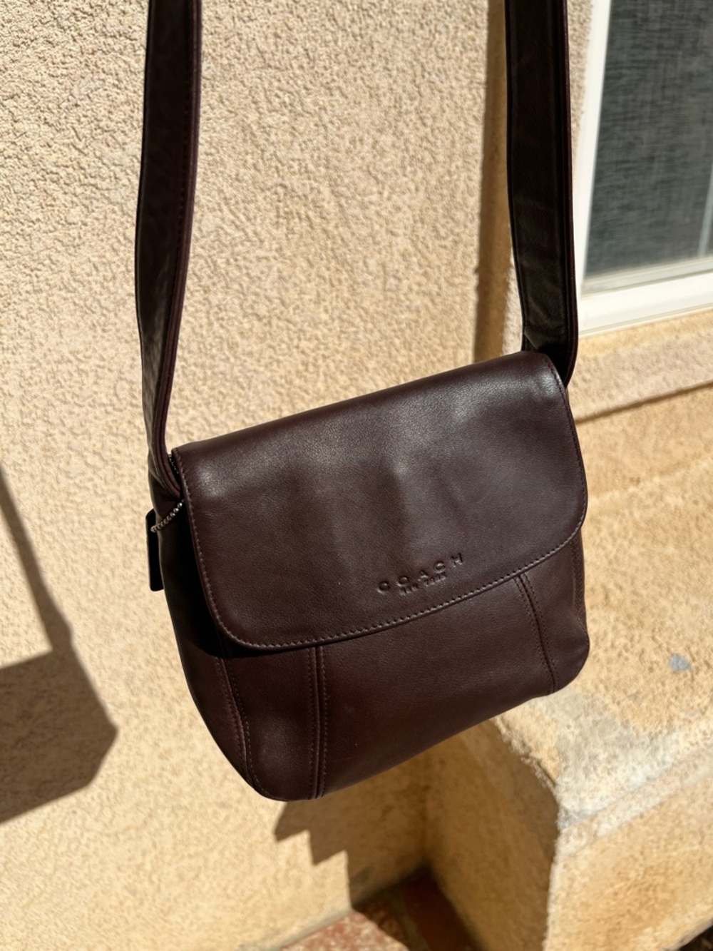 Vintage Coach Brown Leather Crossbody Lexington Small Flap